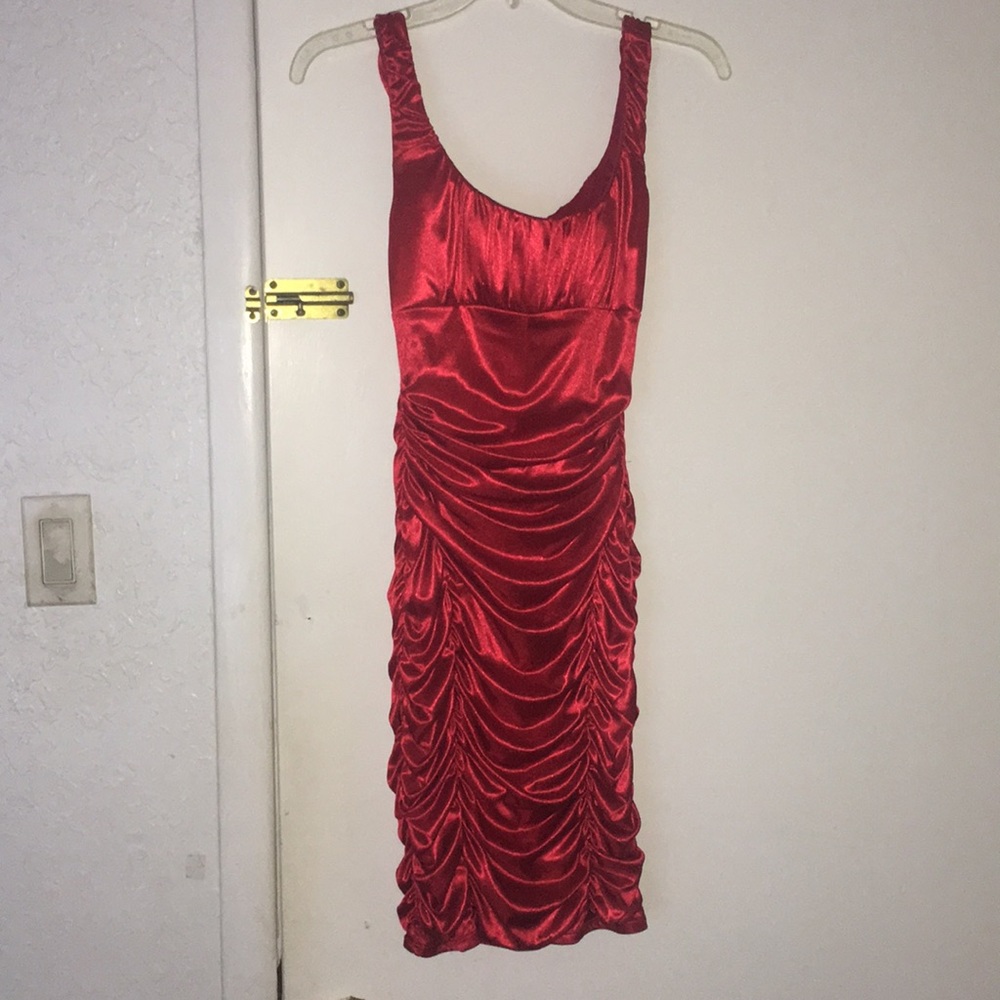 Red cocktail dress